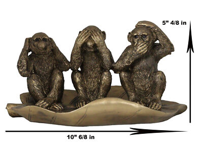 Whimsical See Hear Speak No Evil Rainforest Ape Monkeys On Banana