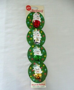 Wilton Jinglers 4 Snowmen With Bells Colorful Christmas Decorations Cake Tree Ebay