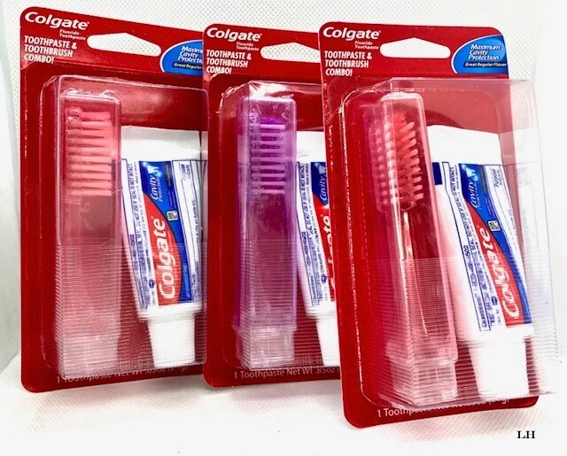 Juego de pasta de dientes Colgate y cepillo de dientes (paquete de 3 tamaño de viaje) Foto 2 de 2
