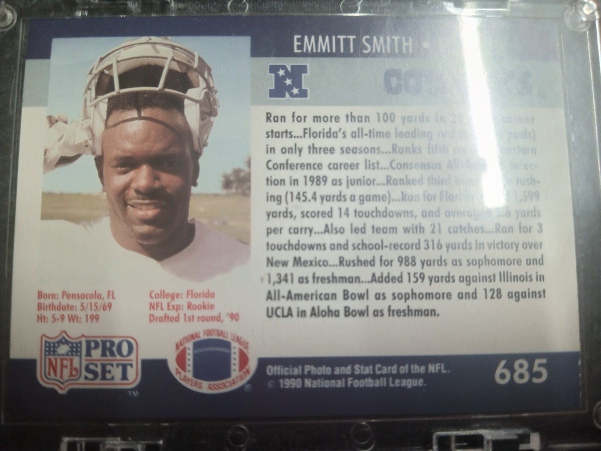 1990 Pro Set. Draft #685 Emmitt Smith Rookie Card. | eBay