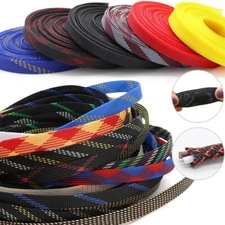 33 Colors Expandable Sleeve Wire Sheathing Harness Braided Cable Sleeving, Loom