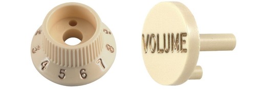 ORIGINAL PACK KNOB + CAP AGED WHITE FOR FENDER S-1 SWITCH STRATOCASTER