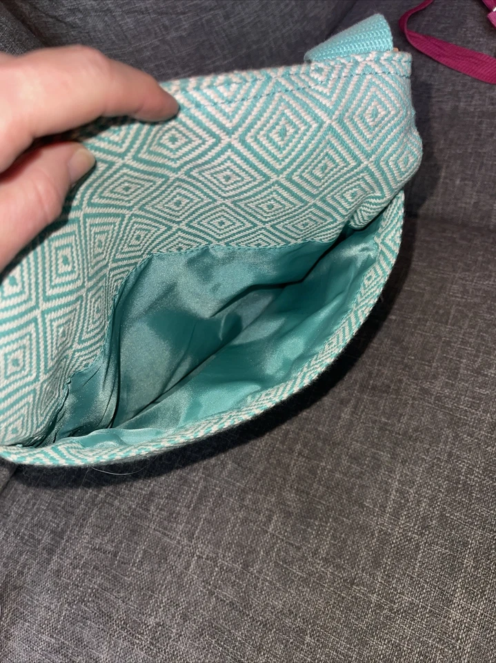 Bolso Bandolera Thirty One 31 Turquesa Tejido Gráfico Nuevo Foto 4 de 4