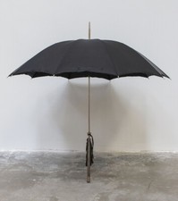 Vintage Black Nylon Derby-Lux Umbrella