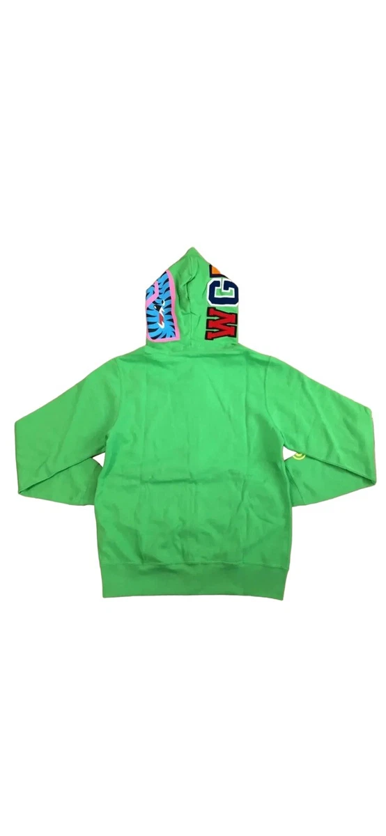 Neon green bape hoodie hotsell