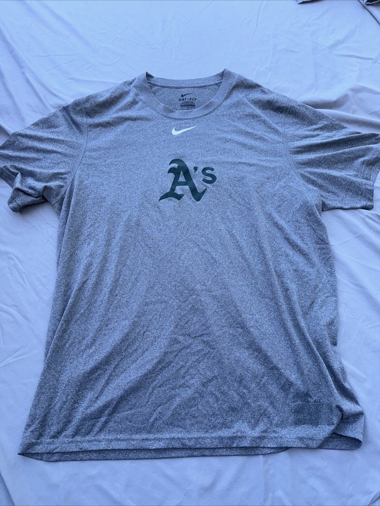 Oakland A’s Athletics Mens Nike Dri-Fit T Shirt Large Green Authentic Collection