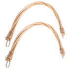 2 Pcs Wicker Picnic Basket Carry Handle Shopping Replacement Grips Rattan for