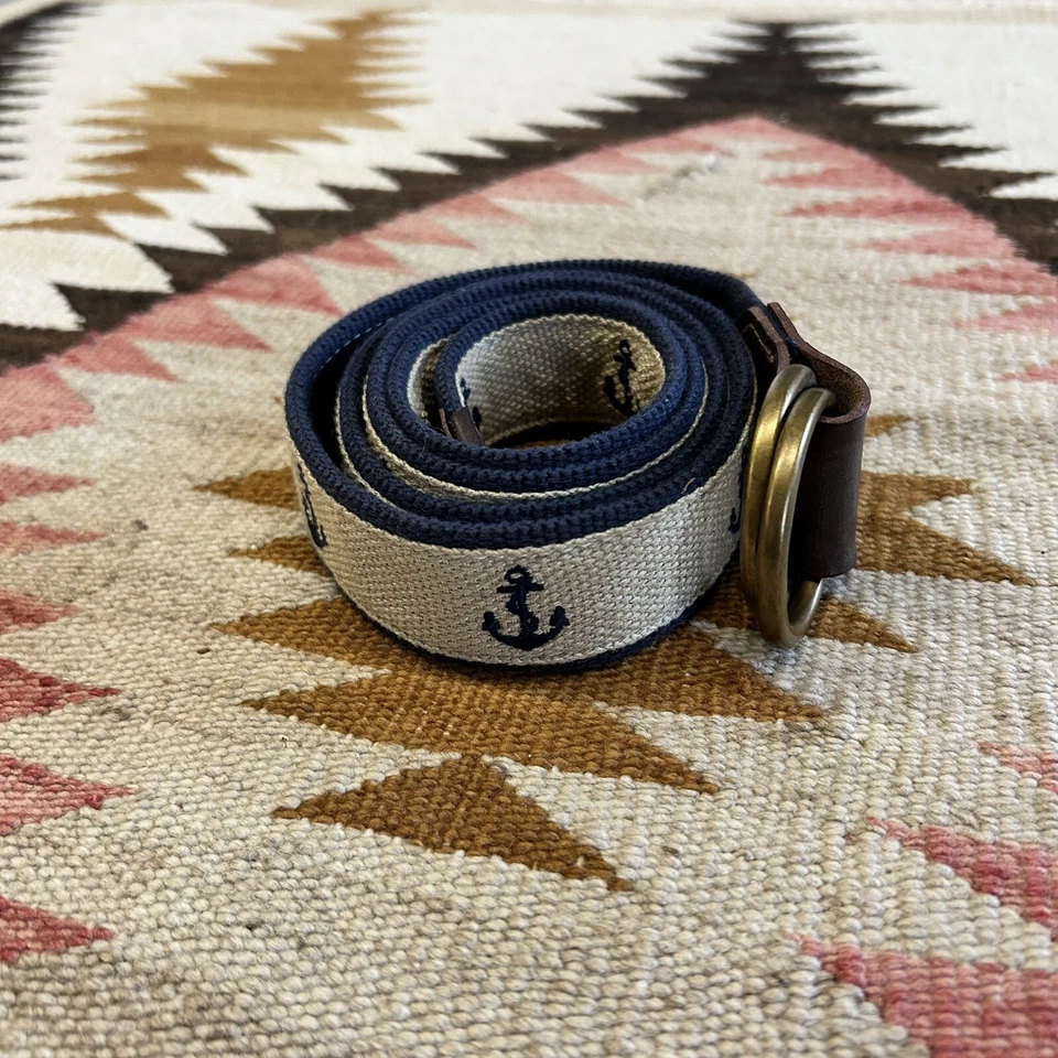 Cinturón RRL Doble RL Tejido Algodón Bordado Talla 42 Foto 2 de 4