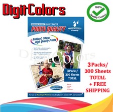 300 Sheets Photo Paper Premium High Glossy 8.5 X 11 ships FEDEX 2 DAY Service