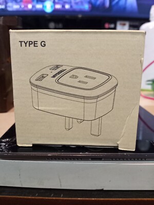 TESSAN Type G Power Plug Adapter for US Travel to UK Ireland Never Used