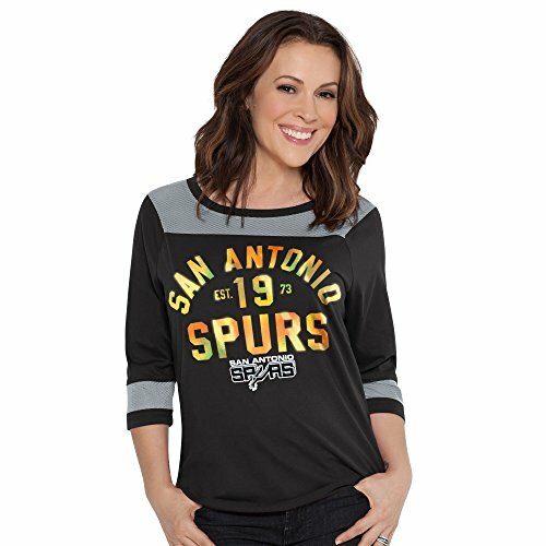 Touch by Alyssa Milano NBA San Antonio Spurs Kick-Off Tee, Small, Black