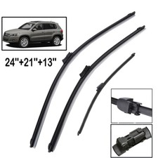 For Volkswagen Tiguan 2007-2015 Front Rear Flat Wiper Blades 24" +21"+13"Wipers