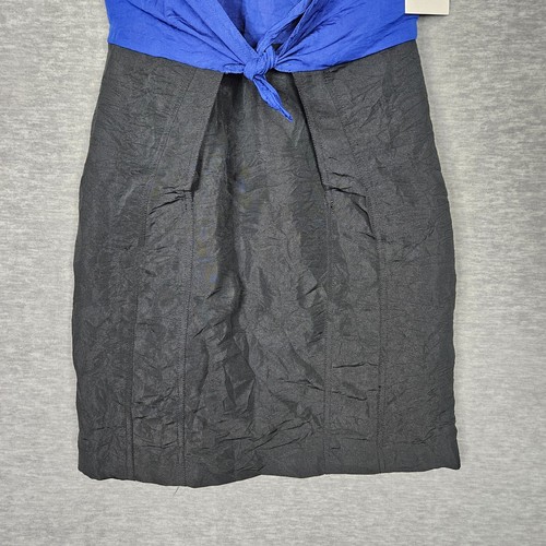 Richard Chai For Target Blue Black Tie waist Women's Dress Size 7 - Picture 6 of 8