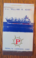 SHIP MATCHBOX COVER: M.S. WILLIAM R. ADAMS, PERALTA CARRIERS CORPORATION -D22