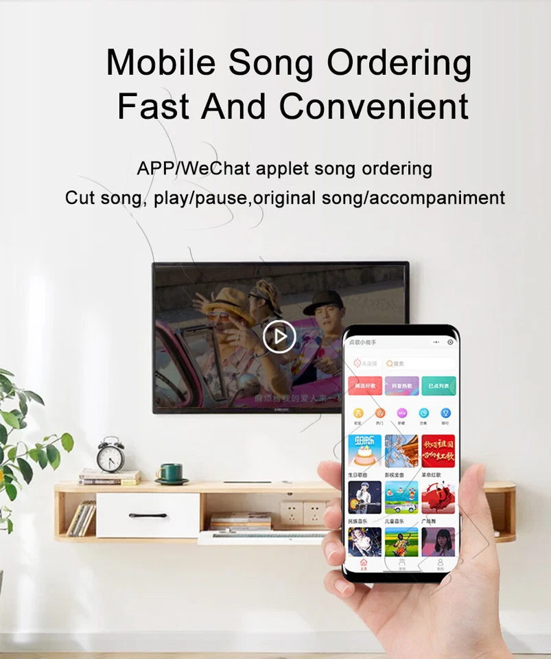 Жесткий диск 4 ТБ 87K китайская английская песня, 22-дюймовый сенсорный экран караоке-плеер, загрузка в облако - Изображение 3 из 4