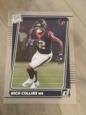 2021 NICO COLLINS Panini Clearly Donruss Rated Rookie RC #80 Texans