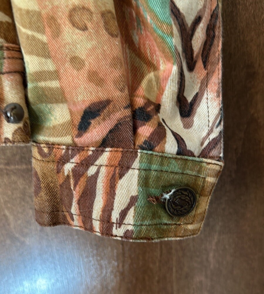 Multiples Animal Print Button Front Jacket Size S… - image 4