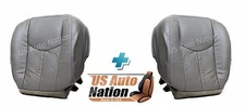 2003 2004 GMC Yukon Driver Passenger Bottom Replacement Leather Seat Cover Gray