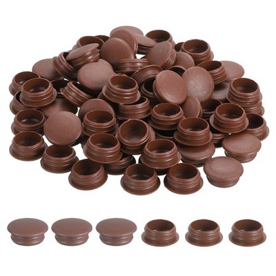 125Pcs Plastic Hole Plugs, Red Brown 3/4''x5/16'' Hole Cover for Holes(15mm)