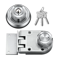 Twist to Lock Jimmy Proof Deadbolt Lock Keyless with Unpickable Night Latch&A...