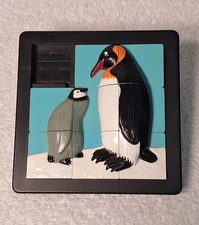 Vintage 1993 DaMert Company 3D Penguin Slide Puzzle
