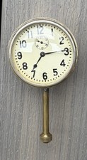 Vintage Dashboard Brass Windup Clock Antique Auto Cartruck Parts Repair