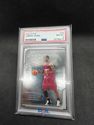 2003 FLAIR LeBRON JAMES PSA 8 Silver Rookie Year Card RC Num /500 