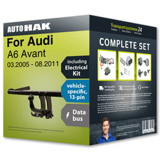 Towbar detachable for AUDI A6 Avant 05-11 + 13pin spec. electrical-kit NEW