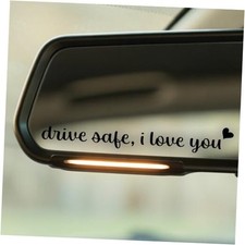  3 Pcs Drive Safe I Love You Mirror Sticker Rear View Mirror Decal For Women