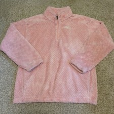 Columbia 1/4 Zip Soft Pink Pullover Fleece Girls Size XL 18/20 Winter School
