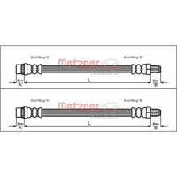 2X Metzger BremsschlÄUche Vorne Beidseitig Passend FÜR CitroËN Berlingo Xsara