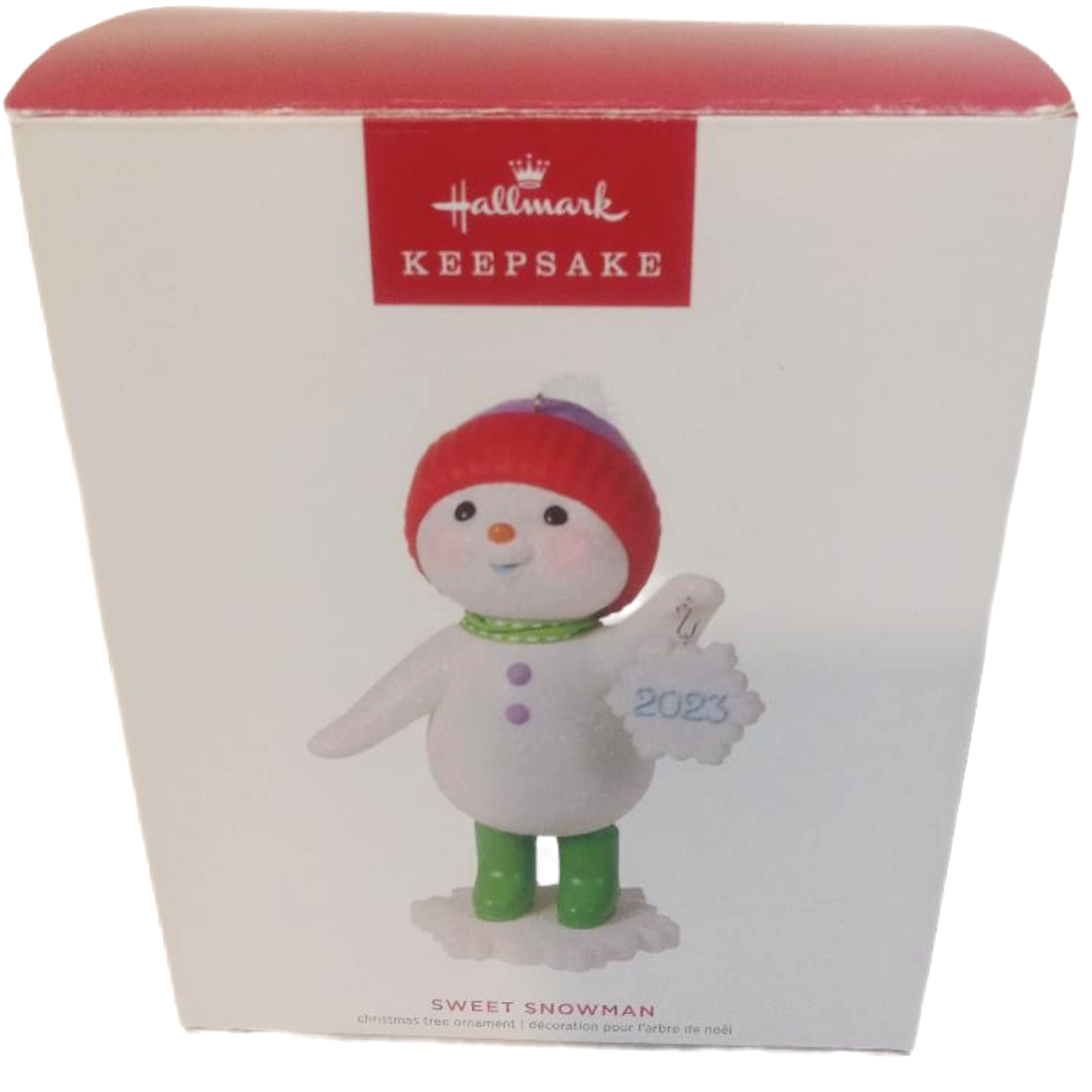 Hallmark Keepsake Christmas Tree Ornament Sweet Snowman White Red Green 2023
