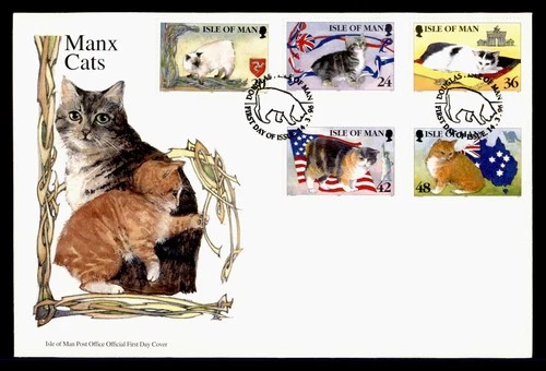 DR WHO 1996 GB ISLE OF MAN FDC MANX CAT CACHET COMBO M71743