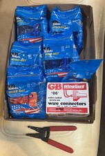 Ideal 100 Big Blue, 100 Orange & 40 Red Wire Nuts + Connectors & Strippers