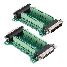 2 PCS DB25 Male Female Connector Breakout Board RS232 DSUB Serial Adapter Part