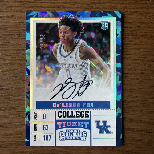 DE'Aaron Fox [Autograph] #55 2017 Panini Contenders Draft Picks card