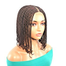 Glueless Braided Wig. Handmade Cornrow  Single Braids. Frontal Lace Closure Cap