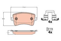 TRW Bremsbelagsatz Scheibenbremse GDB2107 FüR A4 B8 Audi Q5 8K2 8K5 A5 8F7 8KH