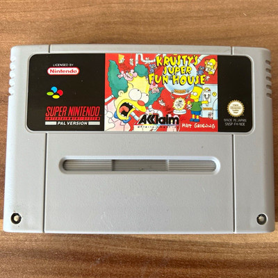 Krusty's Super Fun House Nintendo SNES PAL Acclaim SNSP-HF-NOE SNSP-006