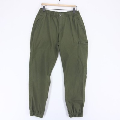 Prana Double Peak Jogger Pants Womens 10 Green Ripstop Hiking Cargo Outdoor