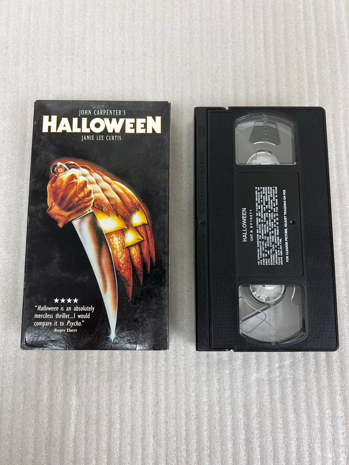 Vintage 1997 John Carpenter's Halloween Horror Movie on VHS