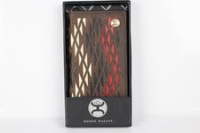Cartera de cuero Hooey para hombre rodeo corte láser azteca negra roja marfil incrustación