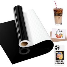 12x15ft Glossy Black Permanent Vinyl Adhesive Vinyl Roll For Cricut Machines 12x15ft Glossy Black Permanent Vinyl Adhesive Vinyl Roll For Cricut Machines