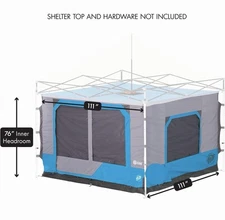 E-Z UP Camping Cube 6.4, Converts 10' x 10’ Straight Leg Splash Camping Tent NEW