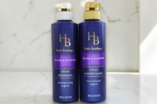 Hair Biology Biotin-Infused Purple Shampoo/Conditioner Set for Grey Hair 12.8oz