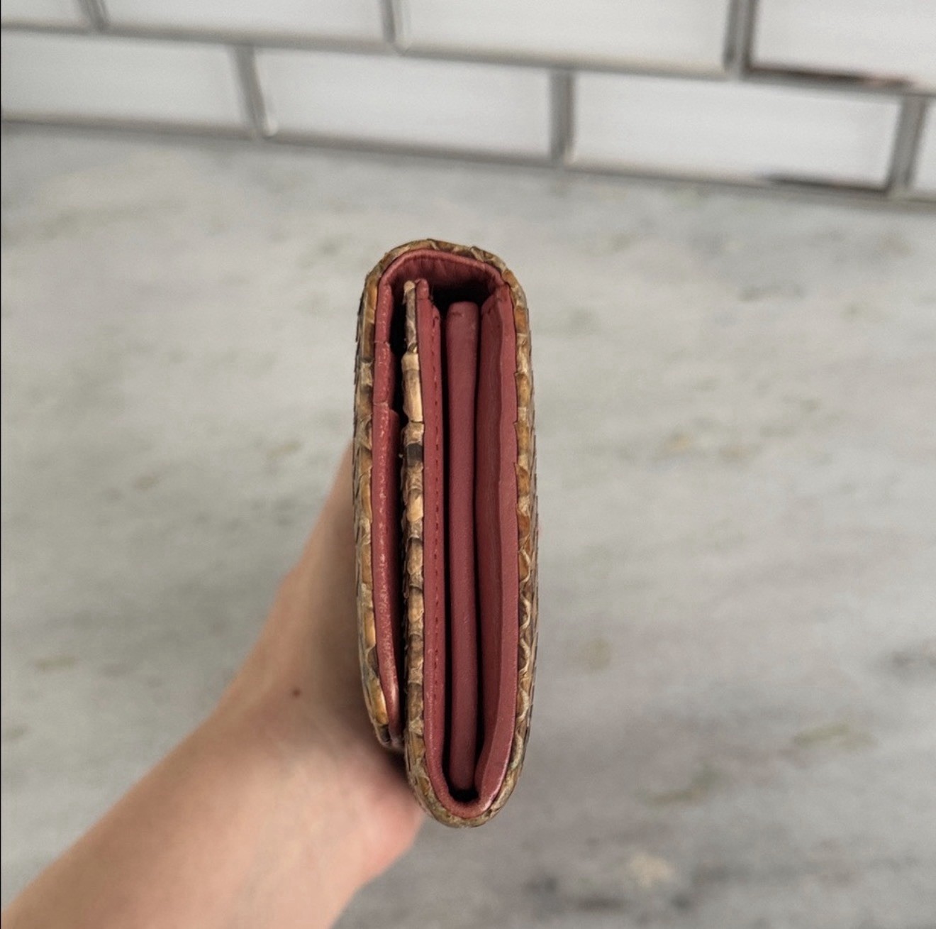 Prada Python Long Wallet EUC Rare Stunning - image 4