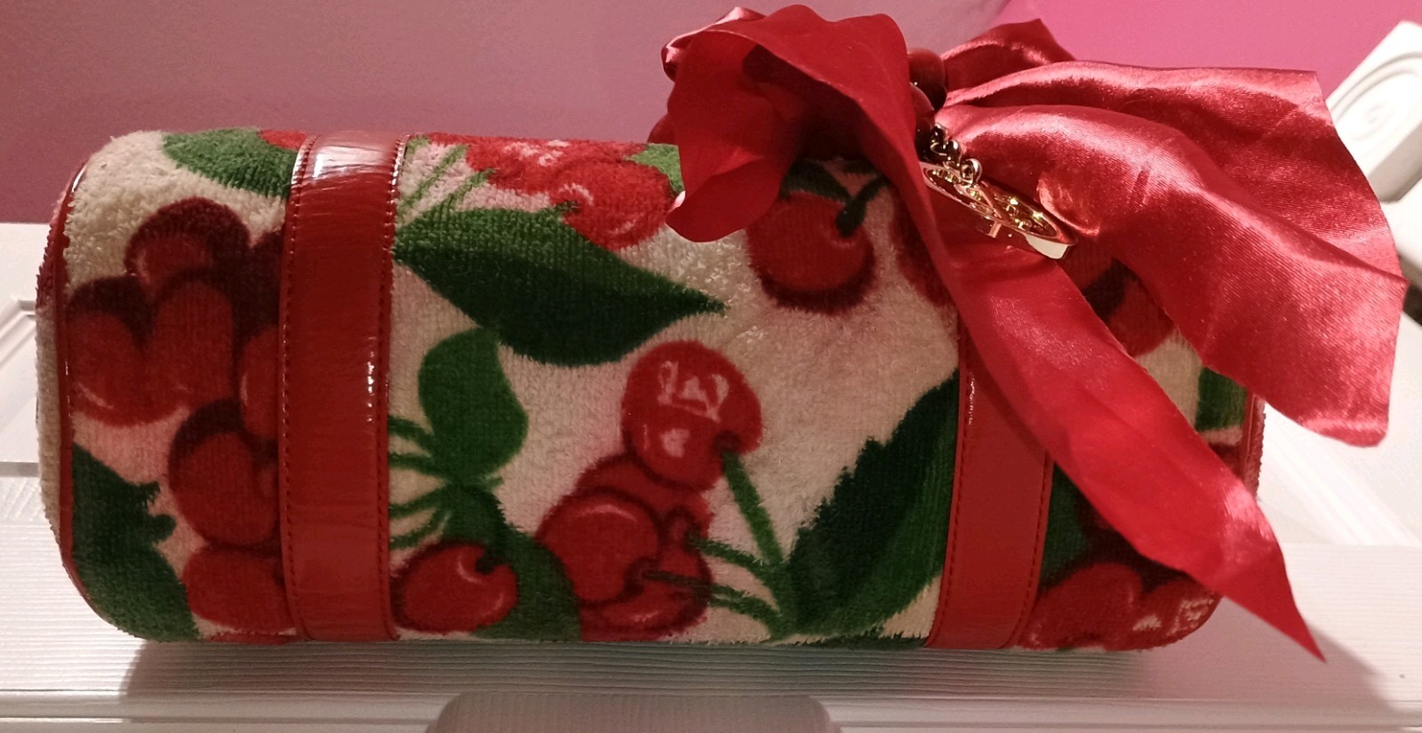 Coveted Y2K Juicy Couture Cherry Red Velour Barre… - image 5