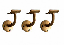 3 soportes de riel de mano grandes de latón macizo - soportes de riel de agarre de estilo vintage pesado