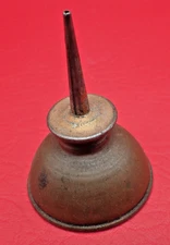 Vintage Sewing Machine 2 3/4" Tall COPPER Thumb Pump Oiler Oil Can