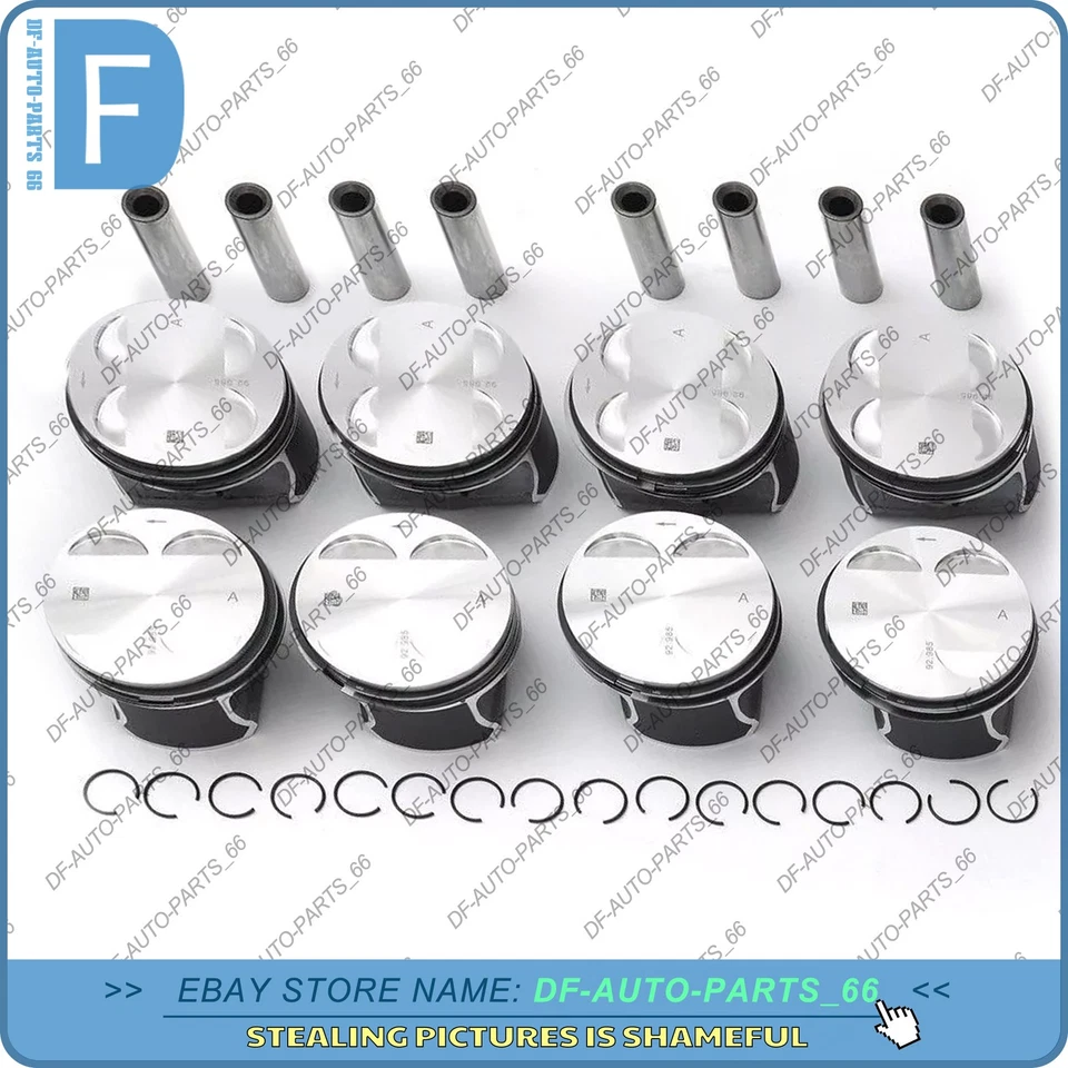 Conjunto de pistões e anéis MAHLE 8x Φ93+0,5mm para BMW 650i 550i 750i X5 N62B48 4,8L - Imagem 2 de 4